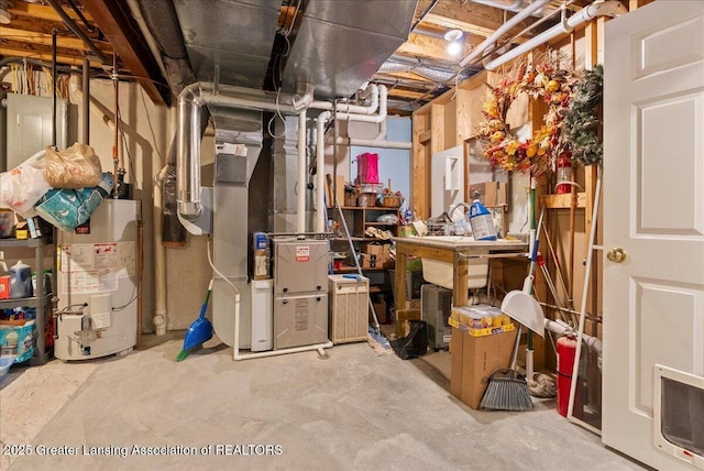 2308 Keller Rd, Holt, MI 48842 - utilities featuring water heater and heating unit
