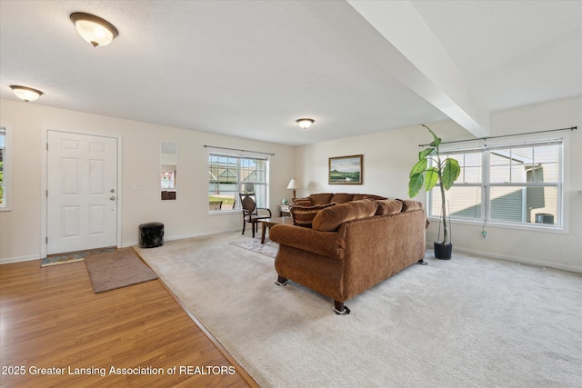 8687 Yellowstone Ln, Lansing, MI 48917 - living area with baseboards and light wood-style floors