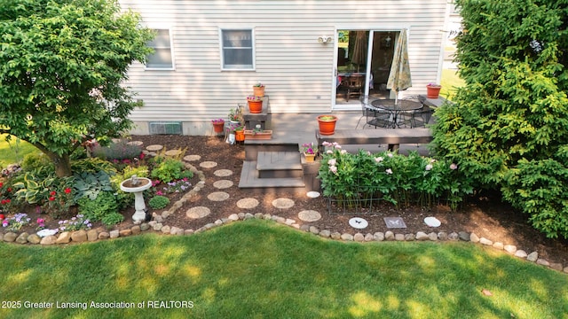533 Middlebury Ln, Mason, MI 48854 - view of grassy yard featuring a deck