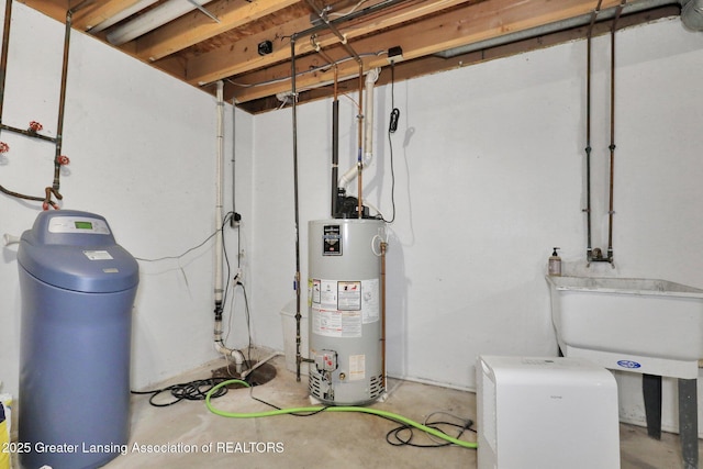 1204 Burlington Dr, Grand Ledge, MI 48837 - utilities with water heater and a sink