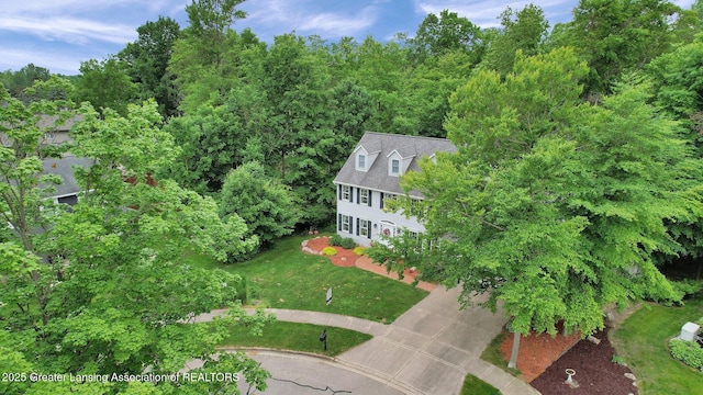 1204 Burlington Dr, Grand Ledge, MI 48837 - aerial view of property and surrounding area