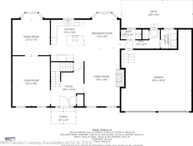 1204 Burlington Dr, Grand Ledge, MI 48837 - view of home floor plan