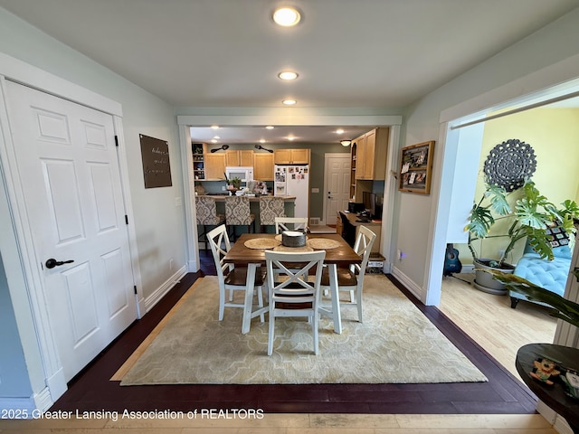 3321 Springbrook Ln, Lansing, MI 48917 - dining space featuring wood finished floors and recessed lighting