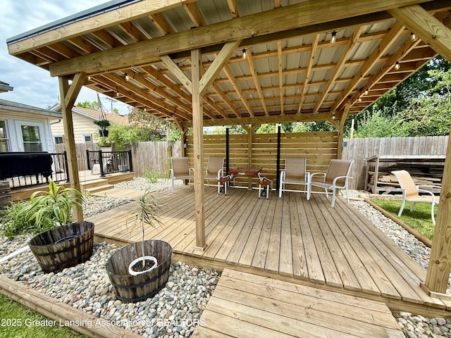 3321 Springbrook Ln, Lansing, MI 48917 - deck with a fenced backyard