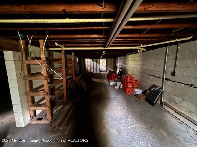 5681 Shaw St, Haslett, MI 48840 - basement with concrete block wall
