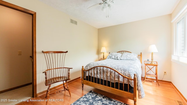3522 Apple Valley Rd, Okemos, MI 48864 - bedroom featuring wood finished floors and ceiling fan