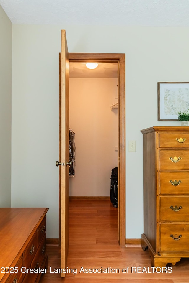 3522 Apple Valley Rd, Okemos, MI 48864 - hall featuring light wood-type flooring and baseboards