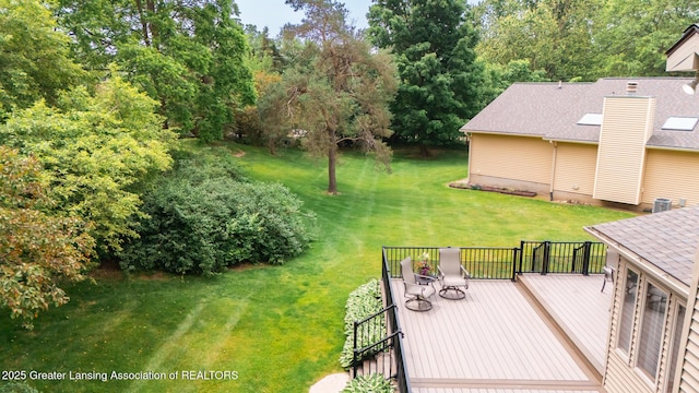 3522 Apple Valley Rd, Okemos, MI 48864 - deck featuring a yard