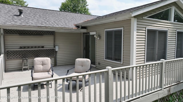6916 Toboggan Ln, Lansing, MI 48917 - view of wooden deck