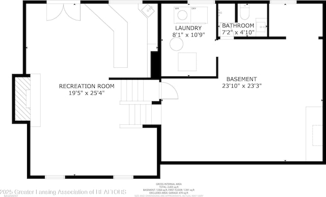 6916 Toboggan Ln, Lansing, MI 48917 - view of home floor plan