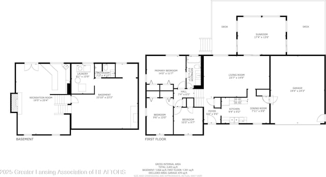 6916 Toboggan Ln, Lansing, MI 48917 - view of property floor plan