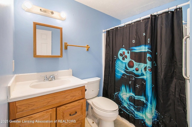 6093 Anchor Cv, Dimondale, MI 48821 - full bath with vanity and a shower with shower curtain