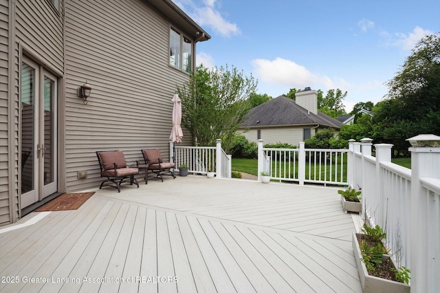 4700 Canyon Trl, Lansing, MI 48917 - view of wooden deck