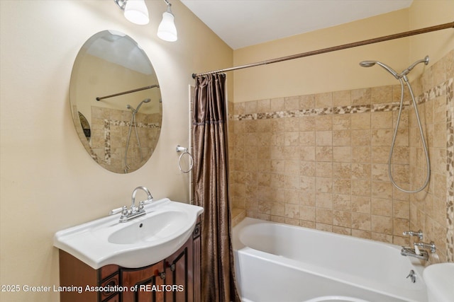 522 Cowley Ave, East Lansing, MI 48823 - bathroom with shower / bath combo and vanity