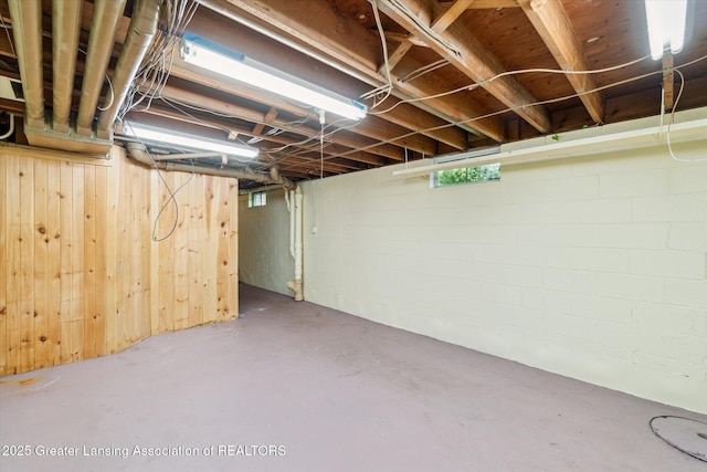 522 Cowley Ave, East Lansing, MI 48823 - basement with wood walls