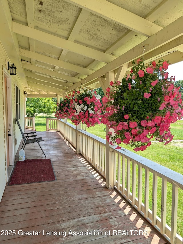 4963 E Portland Rd, Portland, MI 48875 - view of wooden porch