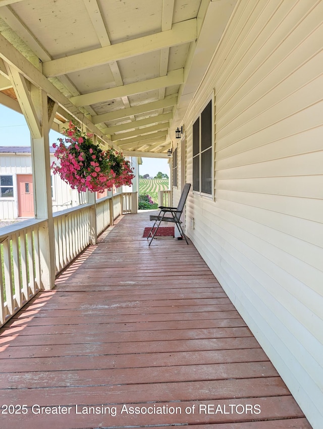 4963 E Portland Rd, Portland, MI 48875 - view of wooden porch