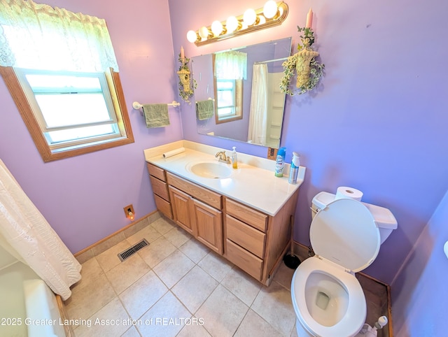 4963 E Portland Rd, Portland, MI 48875 - full bath with vanity, tile patterned flooring, and curtained shower