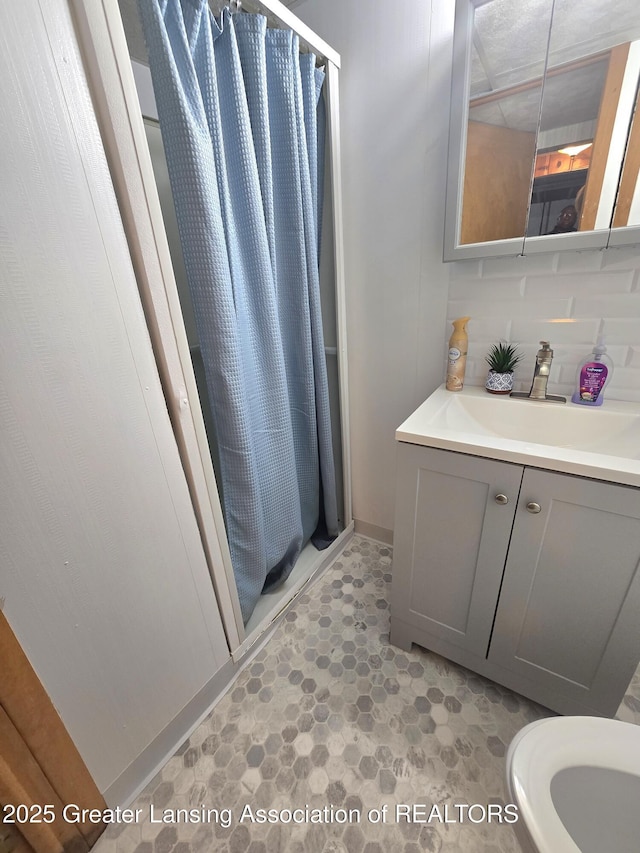 3701 Sumpter St, Lansing, MI 48911 - full bathroom featuring vanity and a shower stall