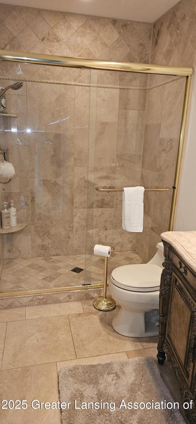 1945 W Danbury, Okemos, MI 48864 - bathroom with a shower stall and vanity