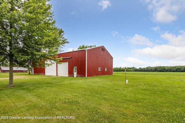 16544 S Chapin Rd, Elsie, MI 48831 - view of pole building with a yard