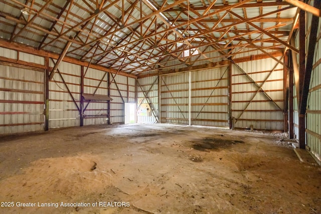 16544 S Chapin Rd, Elsie, MI 48831 - garage featuring metal wall