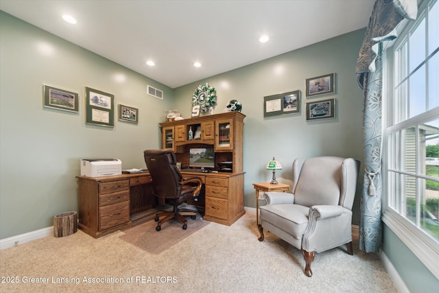 11195 Prestwick Dr, Lansing, MI 48917 - office featuring light carpet and recessed lighting