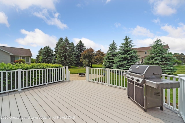 11195 Prestwick Dr, Lansing, MI 48917 - wooden terrace featuring area for grilling