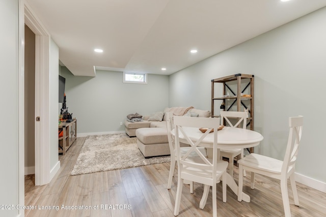 2520 Linn Rd, Williamston, MI 48895 - dining area featuring wood finished floors and recessed lighting