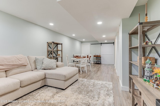 2520 Linn Rd, Williamston, MI 48895 - living area featuring recessed lighting and light wood-style floors