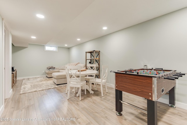 2520 Linn Rd, Williamston, MI 48895 - game room with light wood-type flooring and recessed lighting