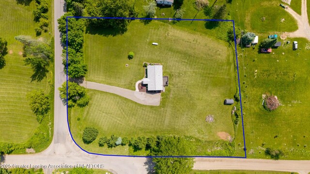 2520 Linn Rd, Williamston, MI 48895 - aerial overview of property's location with property parcel outlined