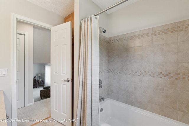 6252 N River Hwy, Grand Ledge, MI 48837 - full bathroom featuring shower / bath combo with shower curtain