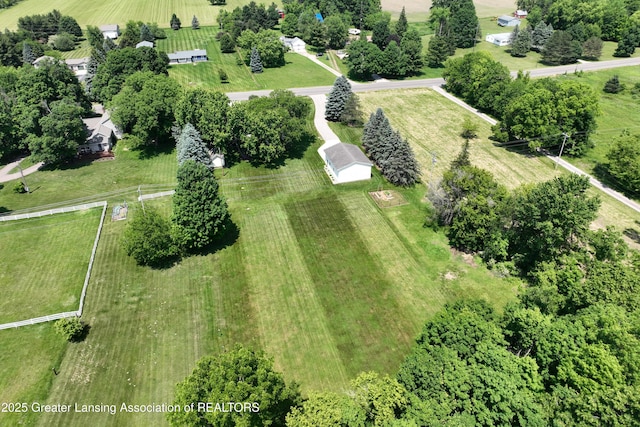 6252 N River Hwy, Grand Ledge, MI 48837 - aerial view of property and surrounding area with rural landscape and farmland