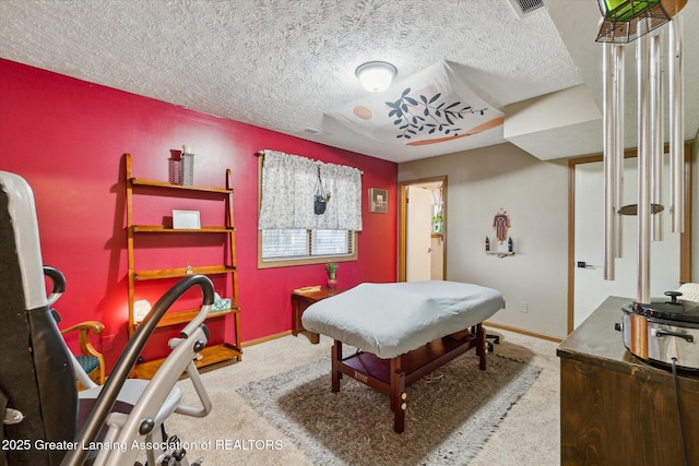 5041 E Willoughby Rd Unit 7, Holt, MI 48842 - rec room featuring carpet flooring and a textured ceiling