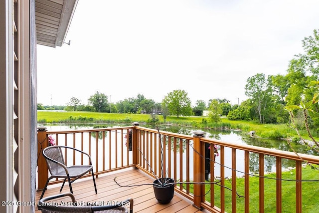 4001 Sierra Hts, Holt, MI 48842 - deck featuring a water view
