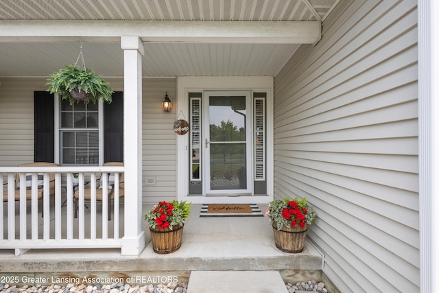 3913 Danbridge Dr, Lansing, MI 48906 - property entrance with a porch