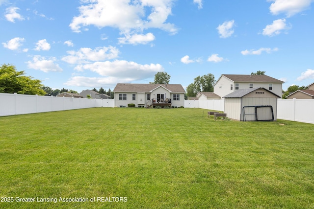 3913 Danbridge Dr, Lansing, MI 48906 - fenced backyard with a storage shed