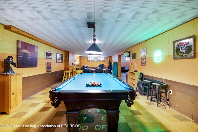 425 S Holmes St, Lansing, MI 48912 - rec room with billiards table and tile patterned floors