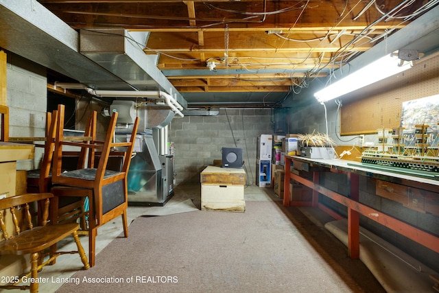 425 S Holmes St, Lansing, MI 48912 - unfinished below grade area with heating unit