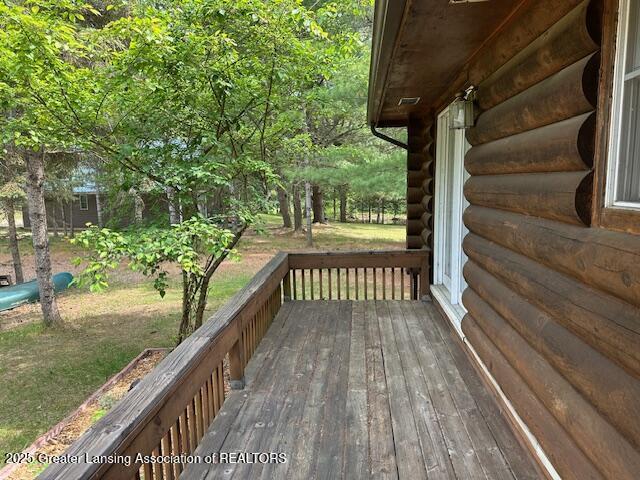10886 SE Gillow Rd, Fife Lake, MI 49633 - view of deck