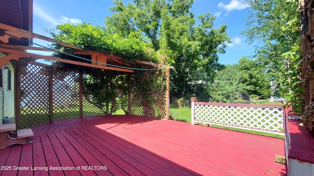 3116 Colchester Rd, Lansing, MI 48906 - view of wooden deck