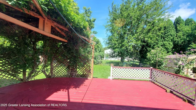 3116 Colchester Rd, Lansing, MI 48906 - view of wooden deck