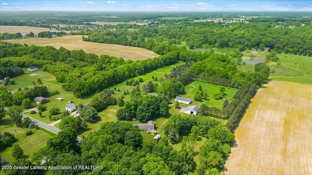 1754 S College Rd, Mason, MI 48854 - aerial view of property's location featuring rural landscape