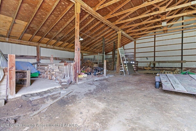 1754 S College Rd, Mason, MI 48854 - miscellaneous room featuring lofted ceiling