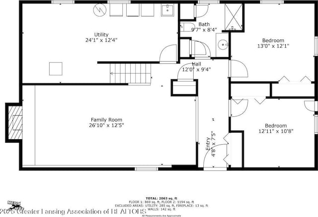 1754 S College Rd, Mason, MI 48854 - view of floor plan / room layout