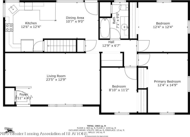 1754 S College Rd, Mason, MI 48854 - view of floor plan / room layout