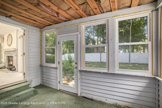 5800 Bent Tree Dr, East Lansing, MI 48823 - view of unfurnished sunroom