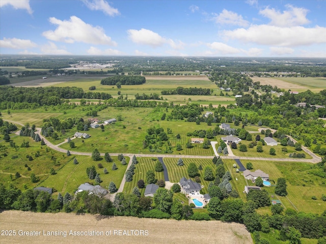 169 Mapleview Dr, Charlotte, MI 48813 - aerial view of sparsely populated area featuring rows of crops