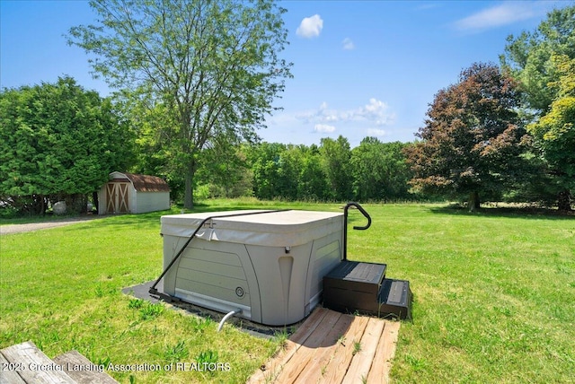 1313 W Alward Rd, Dewitt, MI 48820 - view of grassy yard with a storage shed